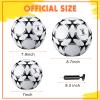 Jenaai 6 Pcs Soccer Ball Bulk with Pump, Official Size 3 4 5 Outside Sport Soccer Ball Machine Stitched for Game Training Practice(Stylish,Size 4) view 2