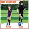Jenaai 6 Pcs Soccer Ball Bulk with Pump, Official Size 3 4 5 Outside Sport Soccer Ball Machine Stitched for Game Training Practice(Stylish,Size 4) view 4
