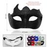 Ralleyfun Men Masquerade Mask Couple Venetian Mask for Party Halloween Costume Carnival (Black+Red) view 2