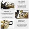 Ralleyfun Masquerade Mask for Men Couple Roman Greek Mask for Venetian Mardi Gras Costume Party Prom Ball (Black+Gold) view 3