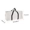 PATIKIL 26" Camp Chair Replacement Bag, Oversize Storage Duffle Bag Waterproof Moving Bag with Zipper Foldable Canvas Tote Bag for Travel Camping, White (26x18.5x7.8") view 2