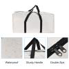 PATIKIL 26" Camp Chair Replacement Bag, Oversize Storage Duffle Bag Waterproof Moving Bag with Zipper Foldable Canvas Tote Bag for Travel Camping, White (26x18.5x7.8") view 3