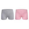 Jhaoyu 2PCS Cycling Shorts for Girls Breathable and Comfy Dance Shorts Bike Yoga Athletic Underdress Activewear Gray&Pink 13-14 Years view 2