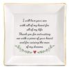 JOYKWE Mother in Law Gift from Bride Gift to Mother of The Groom, Ceramic Trinket Dish Wedding Gift for Mother in Law, Thank You Gift for New Mom- Thank You for Raising The Man of My Dream Ring Dish view 1
