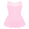 Alvivi Kids Girls Rhinestone Dance Dresses Sleeveless Ballet Figure Ice Skating Outfit Gym Skirted Leotard Pink 6 Years view 1