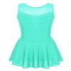 Alvivi Kids Girls Rhinestone Dance Dresses Sleeveless Ballet Figure Ice Skating Outfit Gym Skirted Leotard Mint Green 6 Years view 1