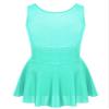 Alvivi Kids Girls Rhinestone Dance Dresses Sleeveless Ballet Figure Ice Skating Outfit Gym Skirted Leotard Mint Green 6 Years view 2