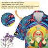 Men's Santa Claus Hawaiian Shirts - Psychedelic Style Button Down Man Women Hawaiian Shirt Set 36 Size XL view 3