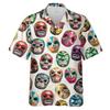 Warrior Masks Hawaiian Shirts for Men - Lucha Wrestling Button Down Mens Hawaiian Shirts Set 72 Size 2XL view 1