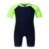 Alvivi Kids Baby Boy Girls Short Sleeve Shorty Swimming Suit UV Sun Protective Zipper One Piece Swimsuit Navy Blue&Fluorescen A 8 Years view 1