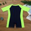 Alvivi Kids Baby Boy Girls Short Sleeve Shorty Swimming Suit UV Sun Protective Zipper One Piece Swimsuit Navy Blue&Fluorescen A 8 Years view 4