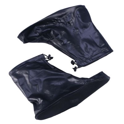 BESPORTBLE 1pair Unisex Adult Thickened Rain Shoes Cover for Rain and Snow Reusable Overshoes in XXL Black Protects Shoes from Mud and Splash