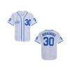 Youth The Sandlot Benny 'The Jet' Rodriguez 30 Hip Hop Stitched Sports Boys Shirts Movie Baseball Jerseys (as1, Alpha, l, Regular, White) view 1