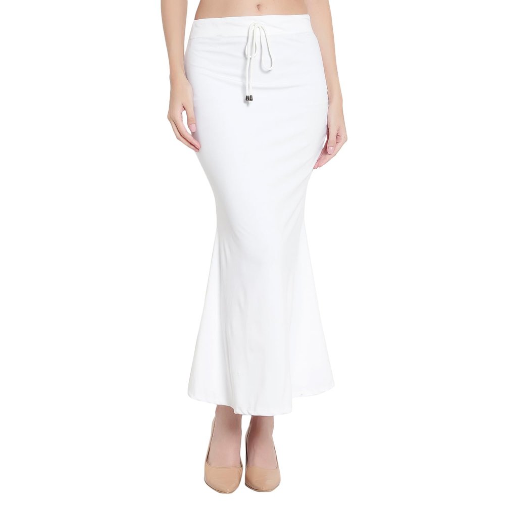 Fish Cut Shapewear Stretchable Thigh & Hip Shaper Saree Silhouette Shapewear for Womens (as1, alpha, 3x_l, regular, regular, White)