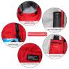 Akida kids Oversized Changing Robe/Swim Parka,Waterproof Surf Poncho Warm Coat Jacket,Quick Dry Wetsuit Changing Towel.Red/Gray,XS view 2