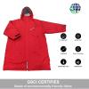 Akida kids Oversized Changing Robe/Swim Parka,Waterproof Surf Poncho Warm Coat Jacket,Quick Dry Wetsuit Changing Towel.Red/Gray,XS view 3
