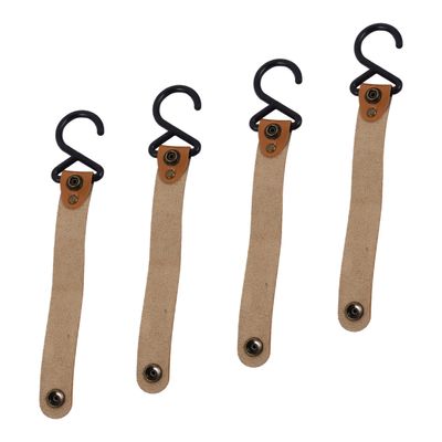 Alipis 4pcs Camping Accessories Metal Button Hanger Hooks for Cookware Pot Pan Rope Flags Decorations