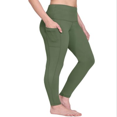 baleaf Fleece Lined Leggings Women Snow Waterproof Pants Thermal Warm Winter Yoga Cold Weather Gear with Pockets Army Green XXXL