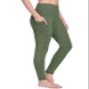 baleaf Fleece Lined Leggings Women Snow Waterproof Pants Thermal Warm Winter Yoga Cold Weather Gear with Pockets Army Green XXXL view 1
