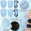 CELOID Kids Helmet Pad Set,Adjustable Kids Skateboard Bike Helmet Knee & Elbow Pads Wrist Guards 8-10-16 Years Youth Protective Gear Set for Girls Boys Bicycle Bike Roller Sport,SkyBlue view 3