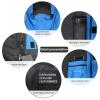 Akida Kids Oversized Changing Robe/Swim Parka,Waterproof Surf Poncho Warm Coat Jacket,Quick Dry Wetsuit Changing Towel.(Blue Black/Black,XS) view 2