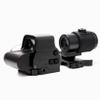 Bravary 558 G43 Holographic Sight with 3X Magnifier Combo, 10 Levels Brightness, Quick Release Base, Airsoft, Metal, Black, 3X Magnification, Wide Field of View view 1