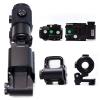 Bravary 558 G43 Holographic Sight with 3X Magnifier Combo, 10 Levels Brightness, Quick Release Base, Airsoft, Metal, Black, 3X Magnification, Wide Field of View view 3