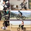 Bucklos Bike Pedals with Toe Cages and Straps - Bicycle Toe Clips Cage Compatible with Road Bike/Peloton/Mountian Bikes/MTB - Toe Clip Pedal for Wide Shoes Indoor Outdoor Cycling view 3