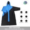 Akida Adult Oversized Changing Robe/Swim Parka,Waterproof Surf Poncho Warm Jacket,Quick Dry Wetsuit Changing Towel.(Blue Black/Black,M) view 3