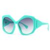 willochra Fashion Oversized Round Sunglasses Women Men Punk Oval Sun Glasses Female Hip Hop Party Eyewear Shades Eyeglasses (green) view 2