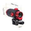 Bravary 558 G33 Holographic Sight Magnifier Combo for Airsoft Red & Green Dot Holographic Reflex Sight Scope w/ G33 3X Magnifier Combo Built-in Flip QD Mount view 4
