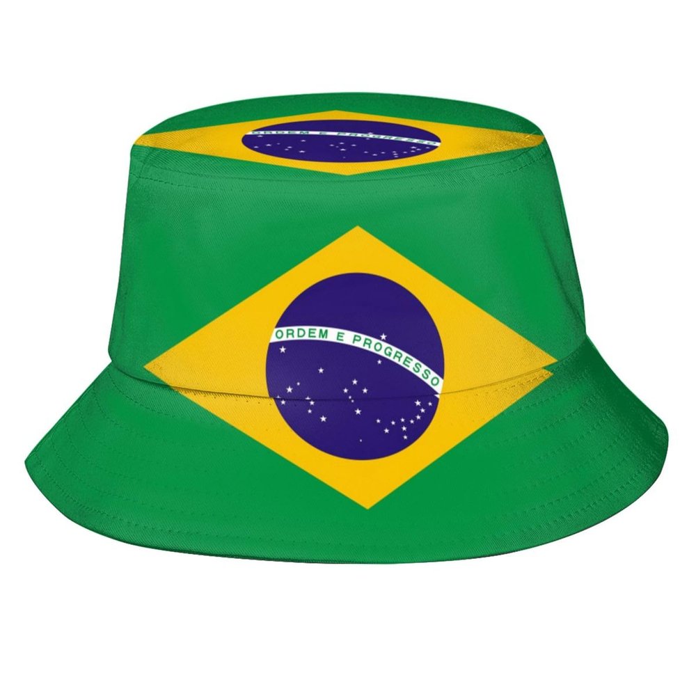 Brazil Hat Brazilian Bucket Hats Packable Travel Beach Sun Hat Wide Brim Fisherman Caps for Women Men