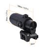 Bravary 558 G33 Holographic Sight Magnifier Combo for Airsoft Red & Green Dot Holographic Reflex Sight Scope w/ G33 3X Magnifier Combo Built-in Flip QD Mount view 3