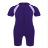 Alvivi Kids Girls Boys One Piece Zipper Rash Guard Swimsuit Anti-UV Tankini Sun Protection Wetsuit Bathing Suit Purple 8 Years view 1