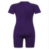 Alvivi Kids Girls Boys One Piece Zipper Rash Guard Swimsuit Anti-UV Tankini Sun Protection Wetsuit Bathing Suit Purple 8 Years view 2