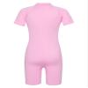 Alvivi Kids Girls Boys One Piece Zipper Rash Guard Swimsuit Anti-UV Tankini Sun Protection Wetsuit Bathing Suit Pink 10 Years view 2