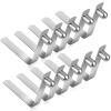 10PCS Tent Pole Clips, Tents Pole Push Button Spring Clip Stainless Steel Kayak Paddle Snap Clip Spring Button Clips Locking Tube Pin for Camping Kayak Paddle Tent Pole(Silver) view 1