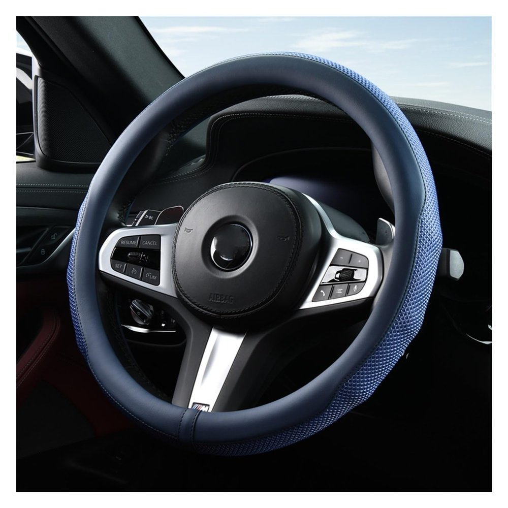 FUERU Car Steering Wheel Cover Set Car Steering Wheel Cover Breathable Ice Silk Grip Comfortable Car Interior (Color : 3#)