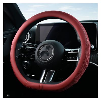 FUERU Car Steering Wheel Cover Set Car Steering Wheel Cover D Type Cool Ice Silk Light Breathable Car Interior Accessories (Color : 2#)