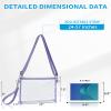 Bagenius Clear Bag for Stadium Events, Clear Purse with Detachable Strap, Women Wristlet Handbag for Work Sports and Concert - Purple view 3