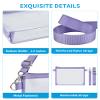 Bagenius Clear Bag for Stadium Events, Clear Purse with Detachable Strap, Women Wristlet Handbag for Work Sports and Concert - Purple view 4