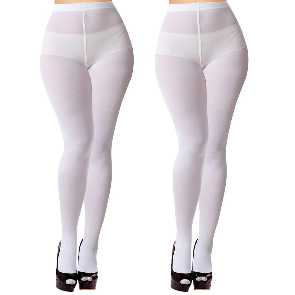 Buauty 80D Black Tights for Women,Control Top Opaque Tights,High Waist Soft Nylon Pantyhose(2 pair)
