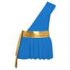 YiZYiF Men Gladiator Uniform Role Play Sexy Plaid One Shoulder Knight Warrior Skirt Suspender Outfit Blue Small view 3