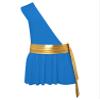 YiZYiF Men Gladiator Uniform Role Play Sexy Plaid One Shoulder Knight Warrior Skirt Suspender Outfit Blue Small view 4