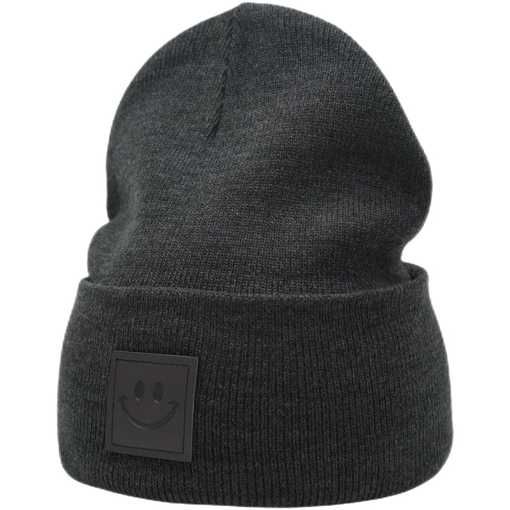 55cube Knit Cuffed Beanie for Women & Men - Stay Warm and Stylish All Season Cambridge Charcoal Grey Beanie