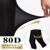 Buauty 80D Black Tights for Women,Control Top Opaque Tights,High Waist Soft Nylon Pantyhose(1 pair) view 3