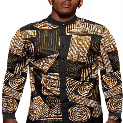 African Shirts African Shirt Printed Button up Shirts for Men African t Shirt Men's Long Sleeve Button Up Shirts Party Prom Wedding Shirt Vintage Button Up Long Sleeve Casual Dress Shirts
