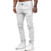 Ymosrh Black Suits for Men, Mens Pants Chinos Regular Fit Khaki Pants Bootcut Men's Slim Fit Stretch Flat Front Skinny Dress Pants Wrinkle Free Business Casual Pants Fit Dress Pantalones (M, White) view 1