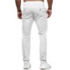 Ymosrh Black Suits for Men, Mens Pants Chinos Regular Fit Khaki Pants Bootcut Men's Slim Fit Stretch Flat Front Skinny Dress Pants Wrinkle Free Business Casual Pants Fit Dress Pantalones (M, White) view 3