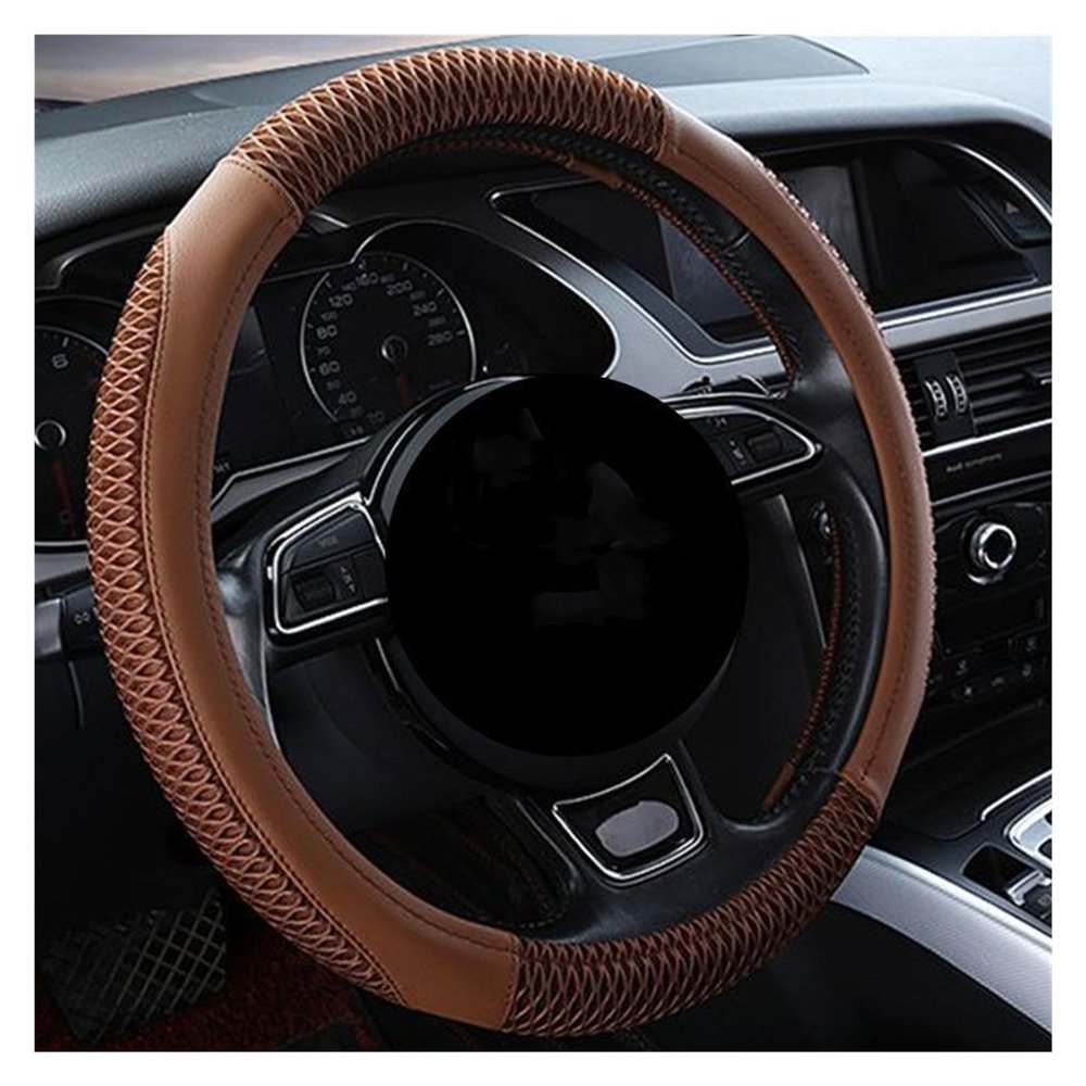 FUERU Car Steering Wheel Cover Set Car Steering Wheel Cover Four Seasons Available Ice Silk Stretch Breathable Delicate Car Interior (Color : 8#)